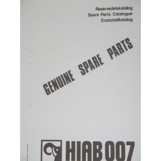 Hiab 007 Parts Manual