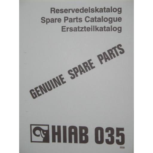 Hiab 035 Parts Manual