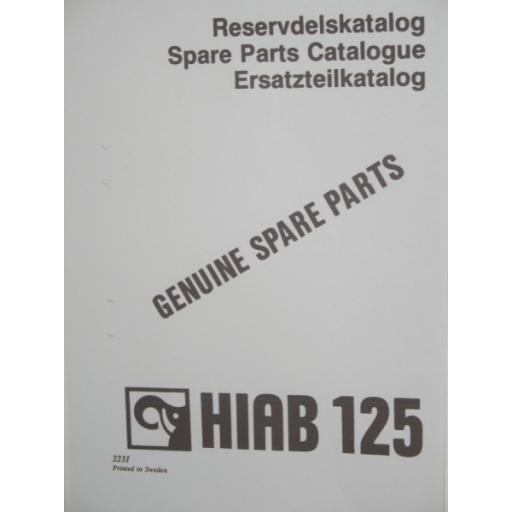 Hiab 125 Parts Manual