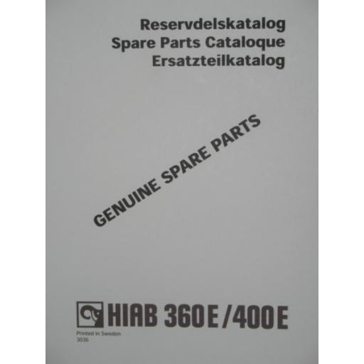 Hiab 360E/400E Parts Manual