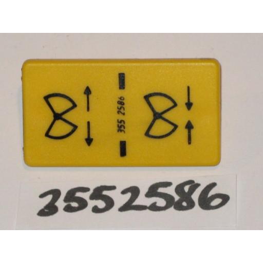 H3552586 Clamshell yellow Decal