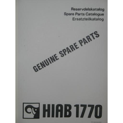 Hiab 1770 Parts Manual