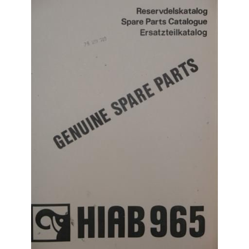 Hiab 965 Parts Manual