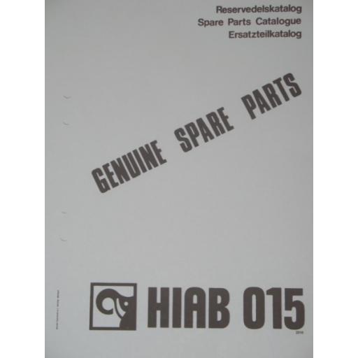 Hiab 015 Parts Manual